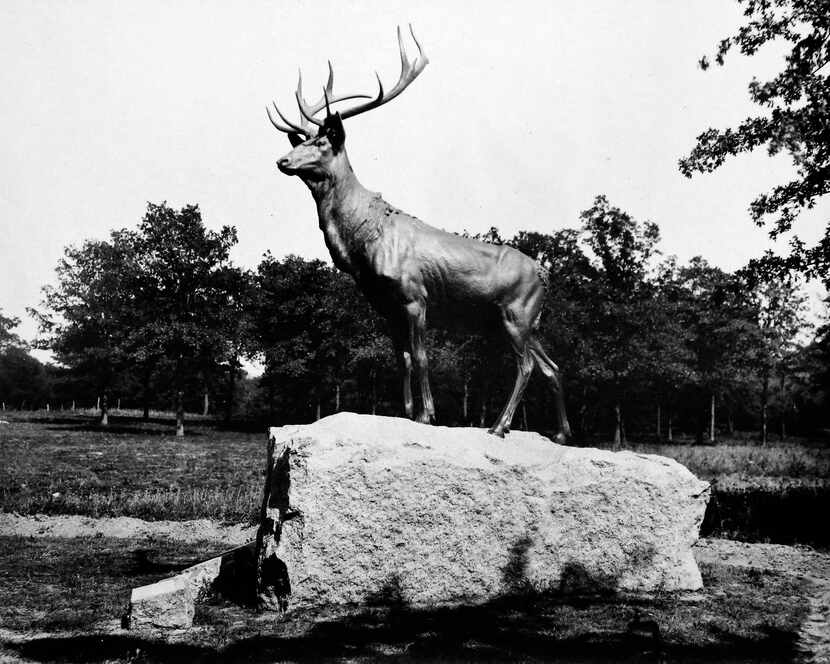 A circa-1910 photo of the Elk's Monument, which once stood at the Oakland Cemetery in South...