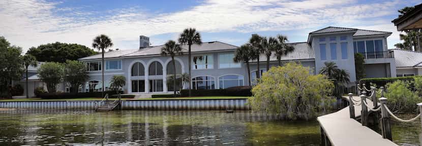 A view from the backyard on Lake Butler of the 31,000 square-foot-home once owned by NBA...