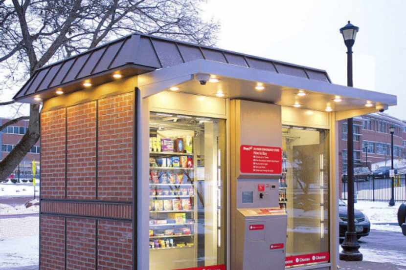 Kiosk stores that are operated through robotics were initially marketed to colleges but are...
