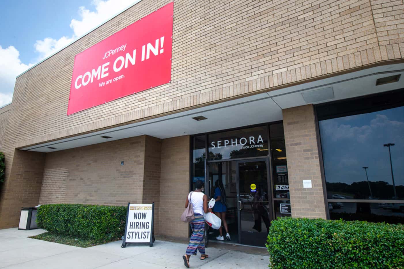 A customer enters the J.C. Penney located in the former Collin Creek Mall in Plano, Texas,...