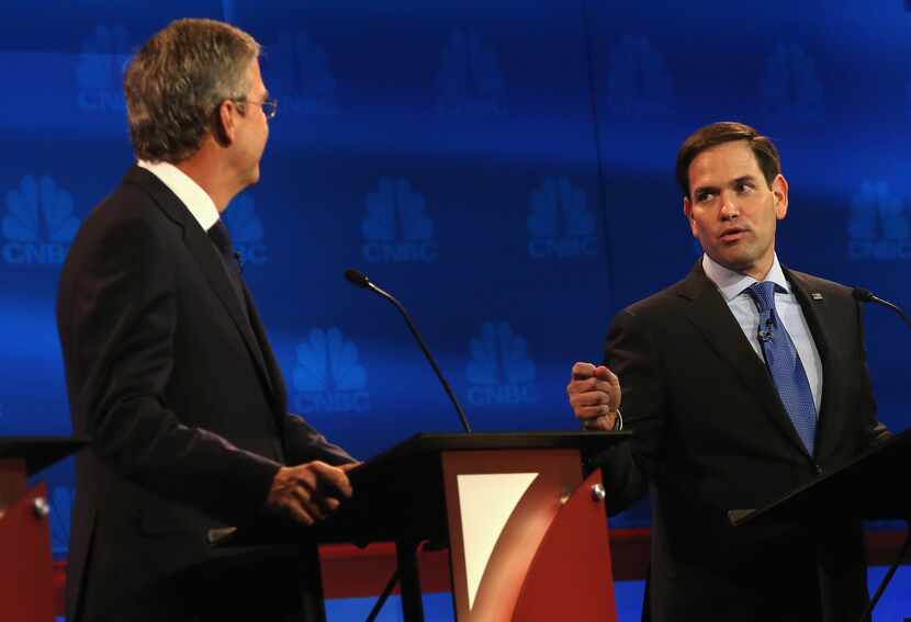 BOULDER, CO - OCTOBER 28:  Presidential candidates Sen. Marco Rubio (R) (R-FL) speaks while...