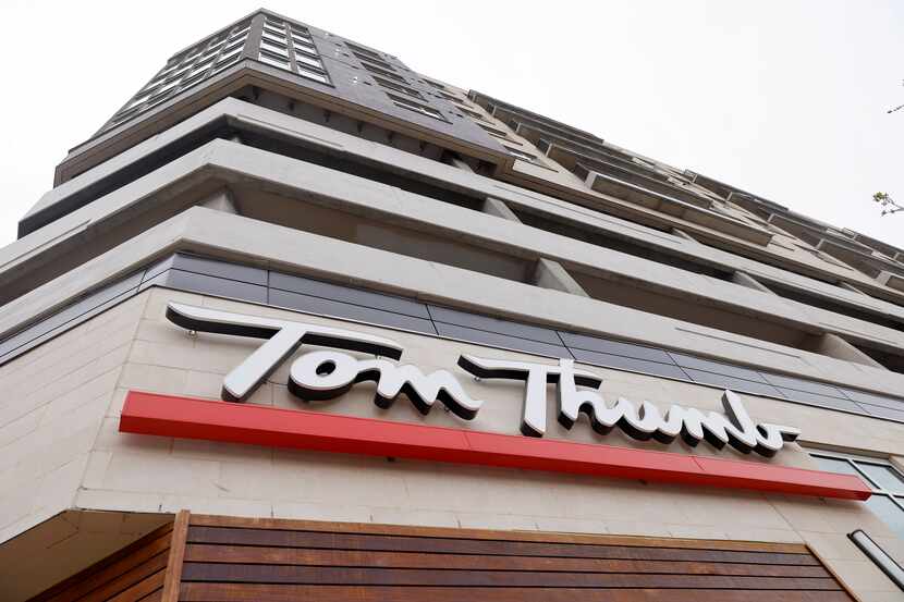 An exterior view of the Tom Thumb grocery store on Live Oak Street just east of downtown...