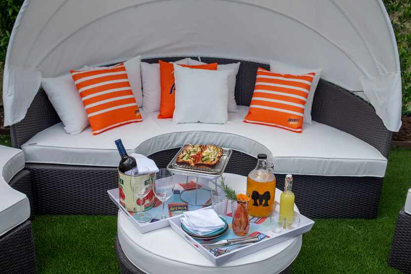 There are cabanas at Gemelle, almost like you're on a patio in Las Vegas. Chilled bottles of...