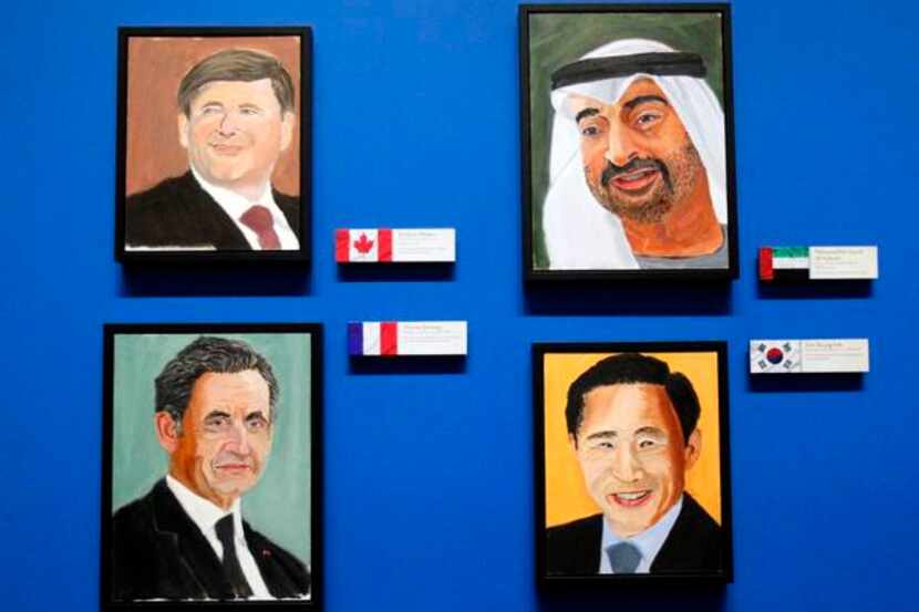 Clockwise from top left: Stephen Harper of Canada; Mohamed bin Zayed Al Nahyan of Abu Dhabi;...