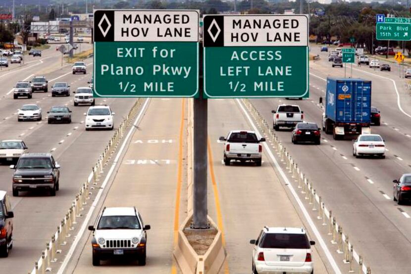 
The proposed plan would turn the HOV lanes on U.S. 75 into toll lanes for single-occupancy...