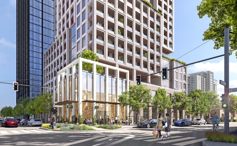 Stockdale Investment Group and Hines plan to build a high-rise mixed-use development at...