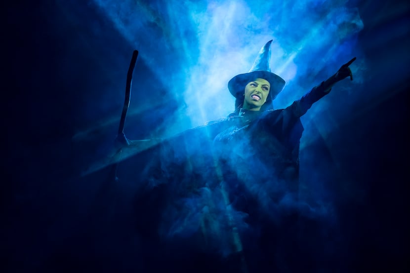 Talia Suskauer as Elephaba in the North American tour of "Wicked," which opens at Dallas...