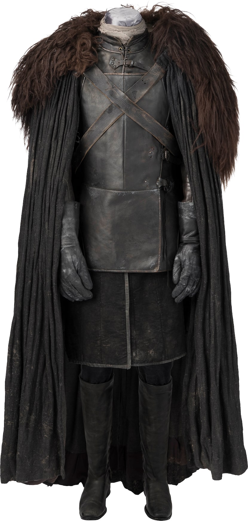 A Jon Snow Nights Watch ensemble is among the collection of memorabilia up for auction.