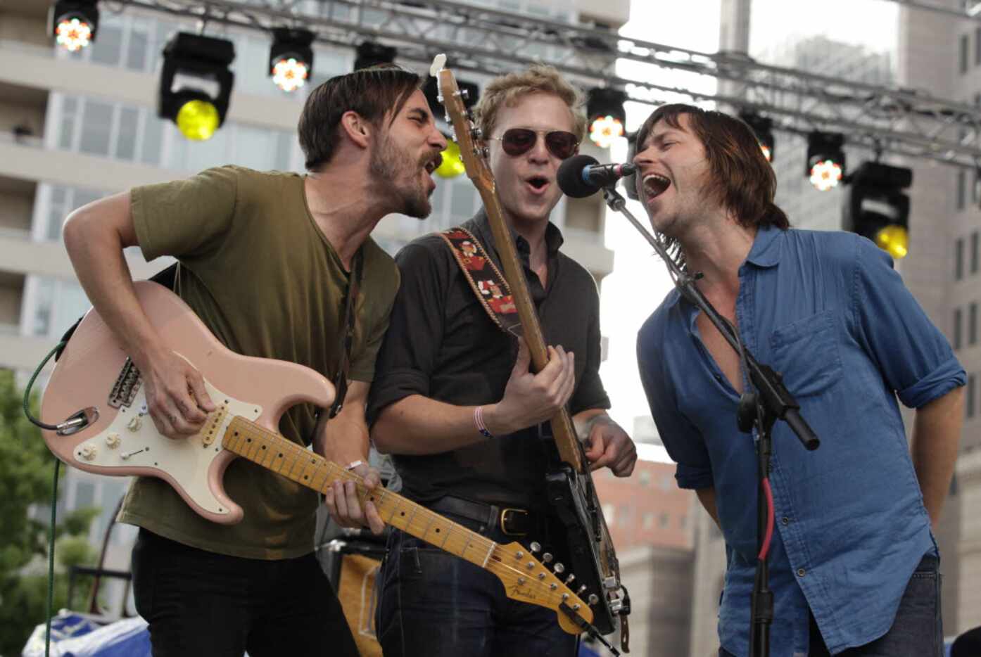 Rhett Miller, right, performs with Deer Tick during the Old 97's County Fair held at Main...