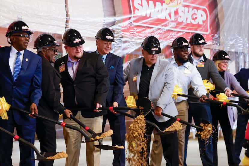 Local government officials and H-E-B executives pitched their shovels Wednesday for the...