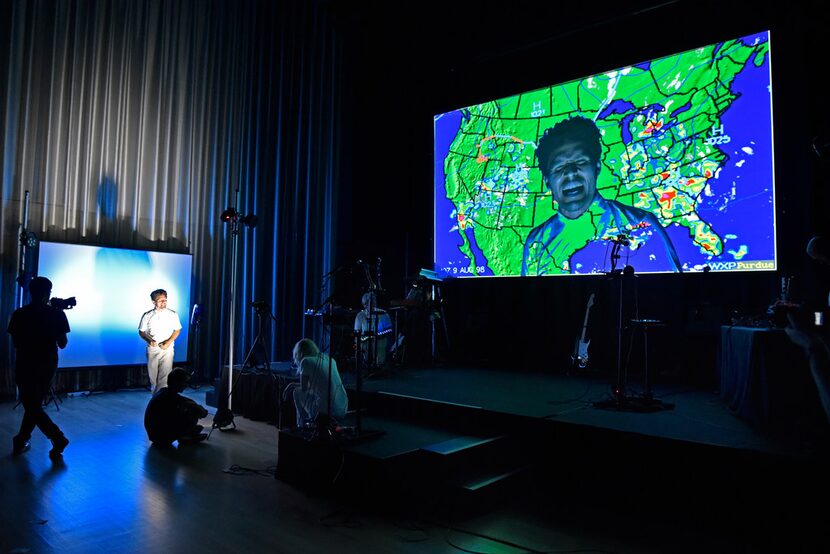 Abel Flores performs during a dress rehearsal of The Alexa Dialogues from Therefore Art &...