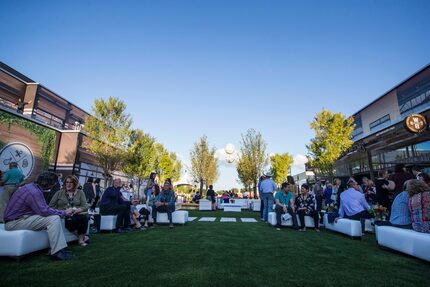 An opening event in 2018 for invited guests to preview the new outdoor restaurants. 