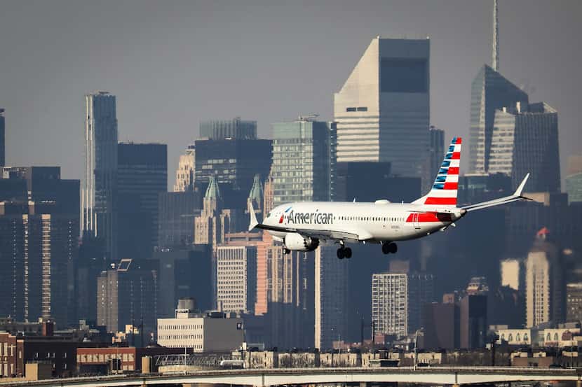 An American Airlines Boeing 737 Max 8 on a flight from Miami to New York City landed at...