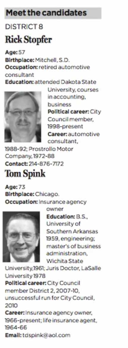  A bio Spink gave the DMN for his 2012 race