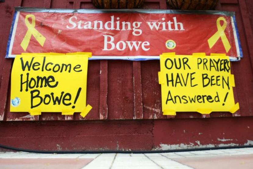 
Signs went up at Zaney’s coffee house in Sgt. Bowe Bergdahl’s hometown of Hailey, 
Idaho,...