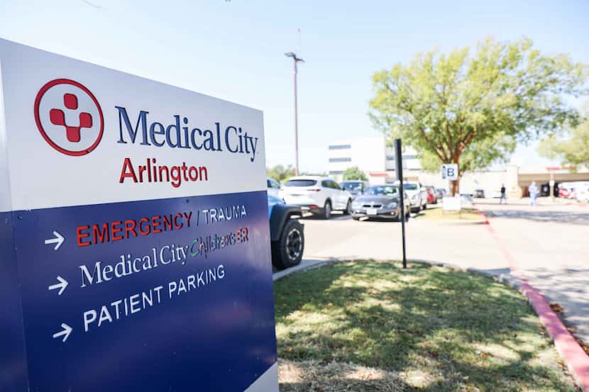 Entrance of the trauma center at Medical City Arlington in Arlington on Wednesday, October...