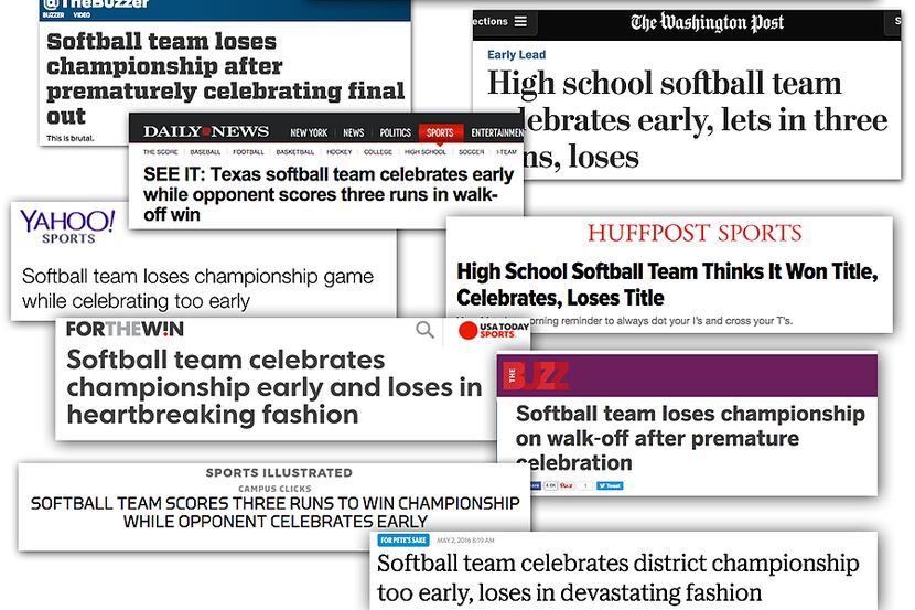 National websites picked up the video of Wylie softball's premature celebration, which cost...