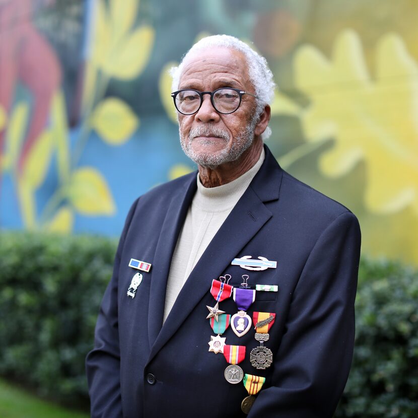 Vietnam Veterean James Baylor during his awards ceremony at the Desoto Town Center in...