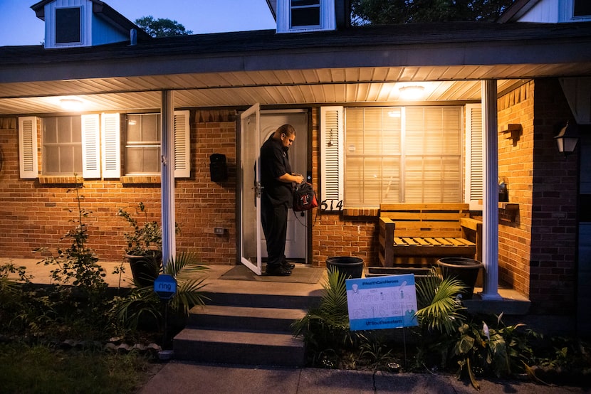 Claudio Sanchez leaves at dawn to work at a plant that makes paper bags. He was left with...