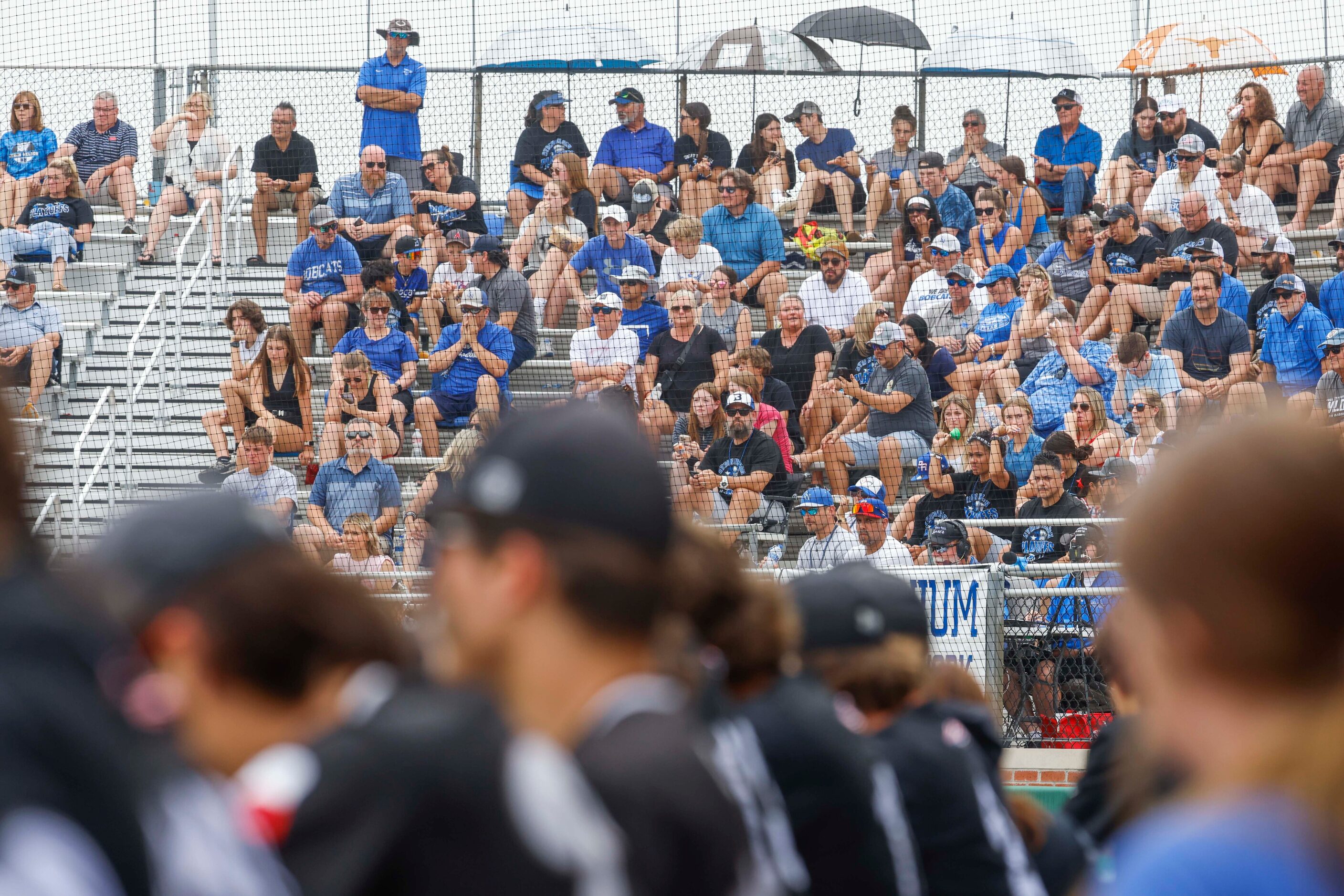 Fans watch a baseball game between Byron Nelson and Denton Guyer High on Saturday, May 27,...