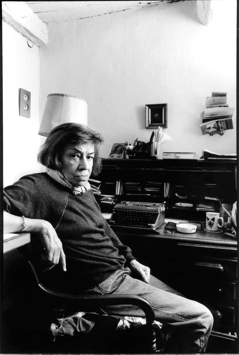 American novelist Patricia Highsmith at home in Locarno, Switzerland in September 1987. 