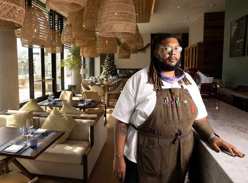 Kuma Newton, a junior sous chef at Anise, poses for a photo at the Dallas restaurant on Jan....