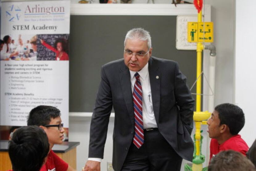 Arlington ISD Superintendent Marcelo Cavazos said he will step down from the district's top...