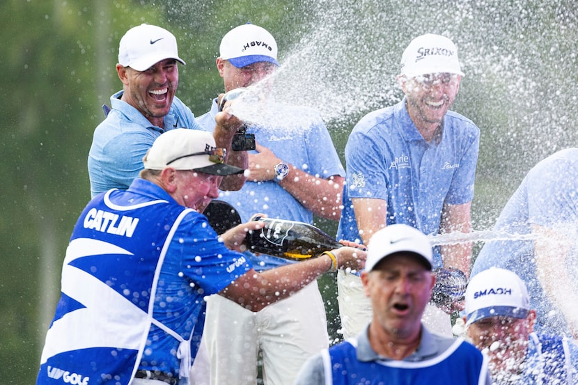 Team Champions Smash GC's captain Brooks Koepka, alternate John Catlin, Jason Kokrak and...