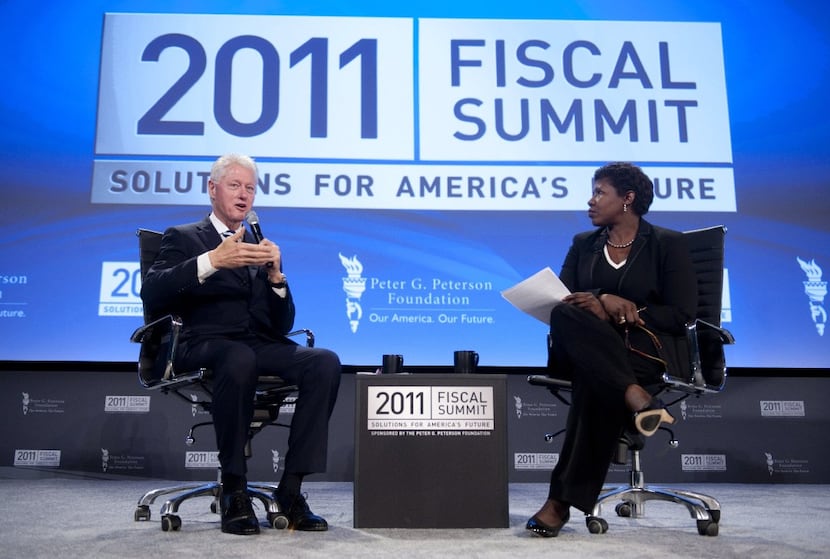 This file photo taken on May 25, 2011 shows former US President Bill Clinton as he speaks...