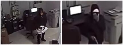 Security camera images of two suspects who police say robbed a T-Mobile store in Wylie.
