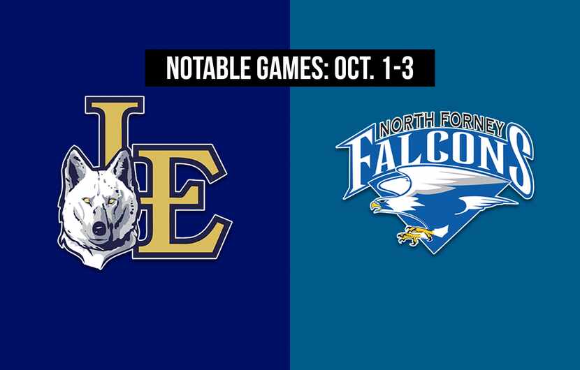 Notable games for the week of Oct. 1-3 of the 2020 season: Little Elm vs. North Forney.