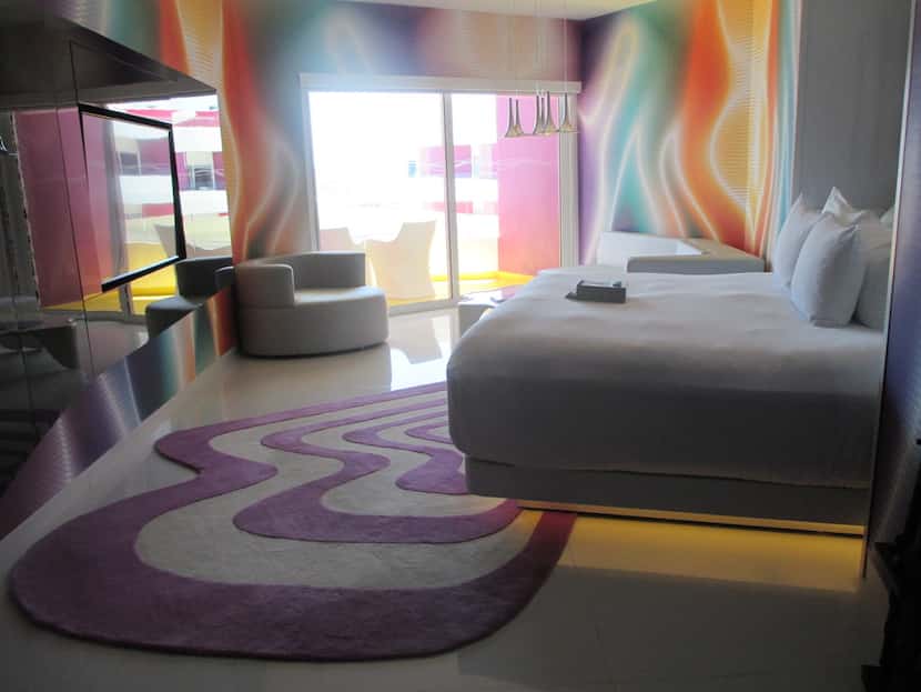 Temptation Cancún Resort has 426 curving guestrooms with sleek built-in cabinets,...
