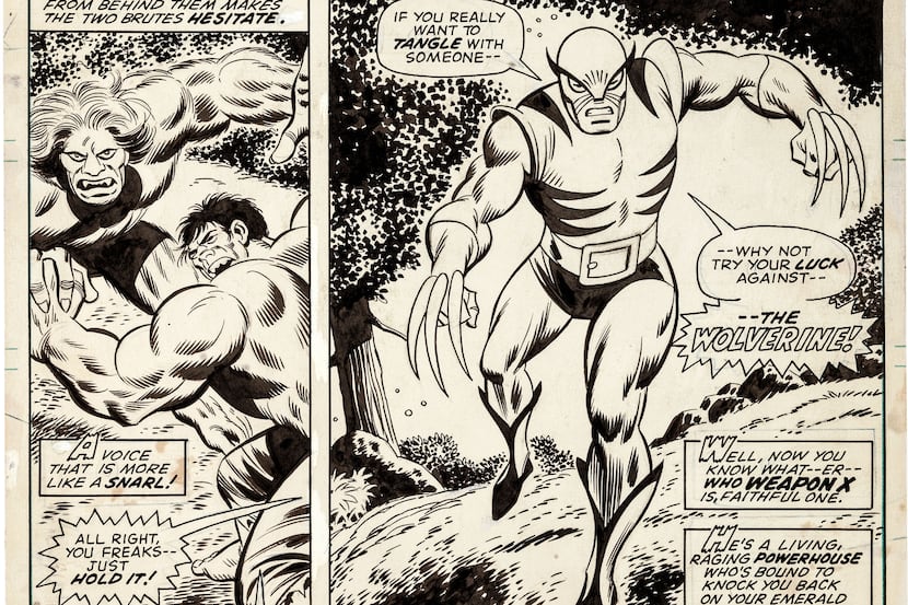 This image shows Wolverine's debut in Marvel Comics' "The Incredible Hulk." 