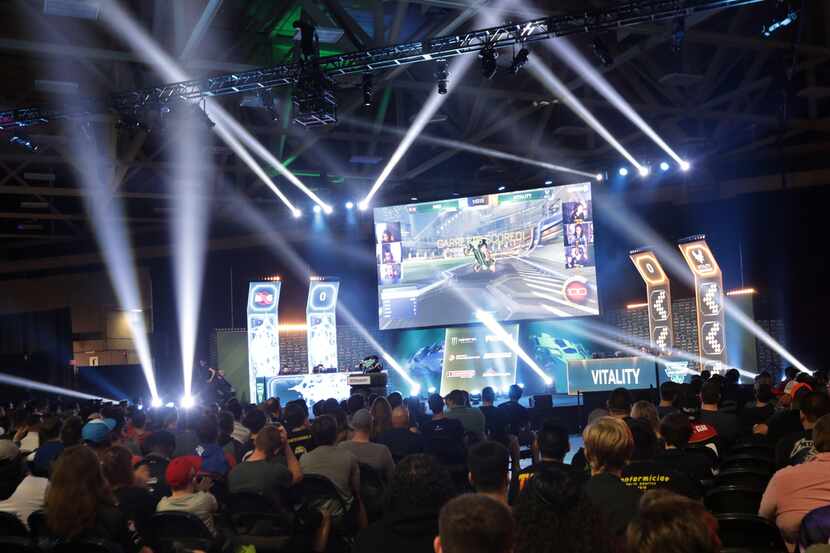 Visitors enjoy various video game themed activities during DreamHack at the Kay Bailey...