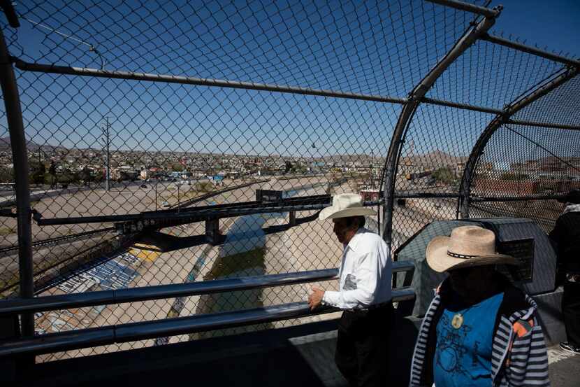 The Paso del Norte International Bridge between El Paso and Ciudad Juarez on March 13. (Ivan...