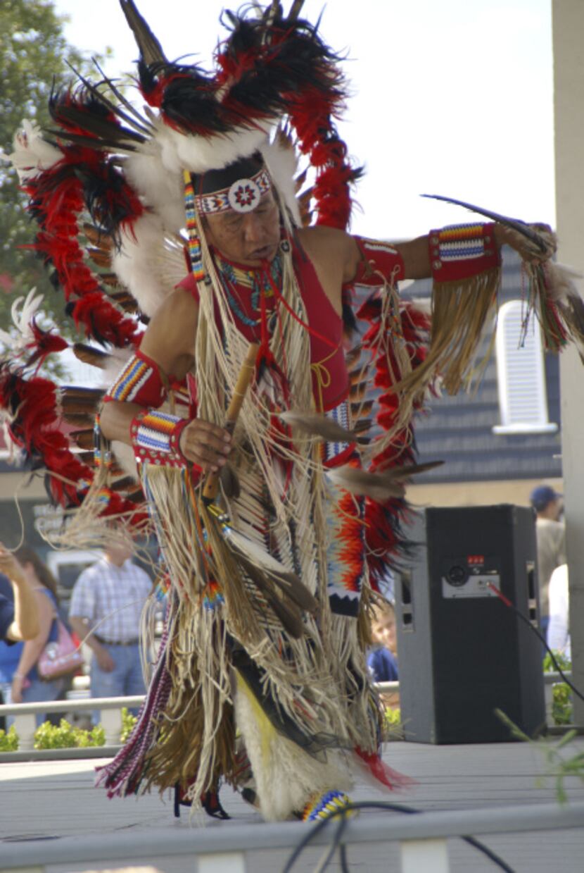 Santa Fe Days on the Square features American Indian dancers.