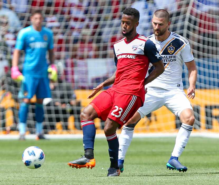 FC Dallas' #23 Kellyn Acosta saw 62 minutes of action against LA Galaxy as he continues to...