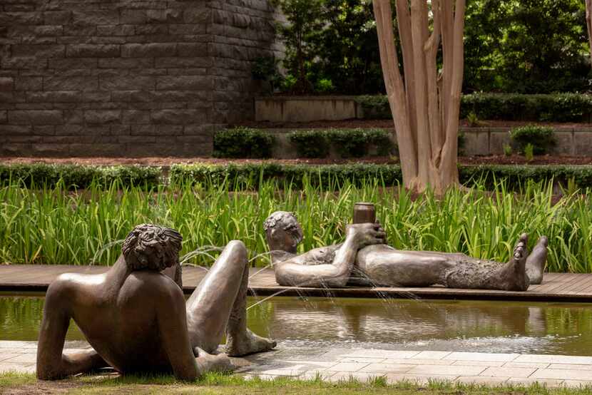 Nicole Eisenman's Sketches for a Fountain includes five bronze figures.