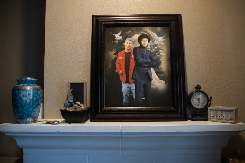 A composite image made by the funeral home of 18-year-old Camren Stacy and 18-year-old...