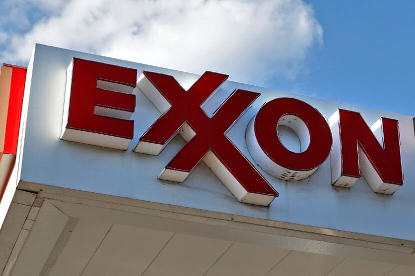An Exxon sign at the store on the corner of Hampton Rd. and Fort Worth Ave. in Dallas on...