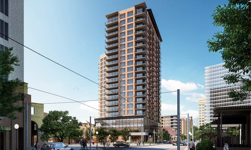The new high-rise is planned at McKinney and Boll Street.