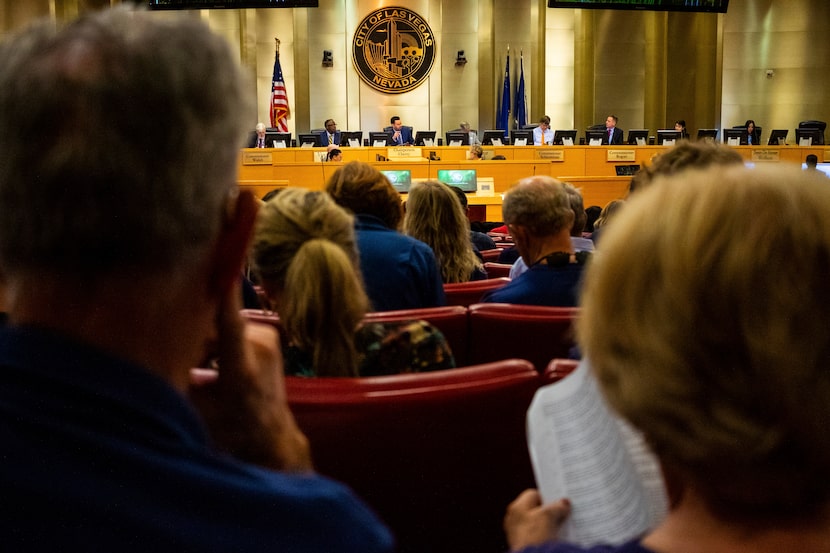 Members of The Church of Jesus Christ of Latter-day Saints wait to speak during a planning...