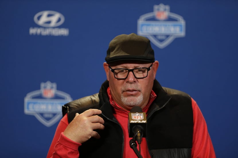 Arizona Cardinals head coach Bruce Arians speaks during a press conference at the NFL...