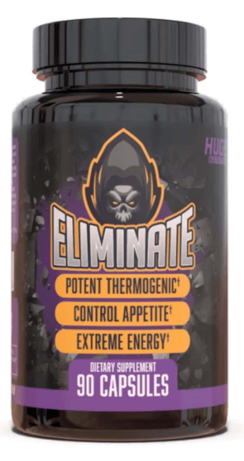 Eliminate capsules, purple and black label