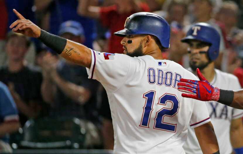 Texas Rangers second baseman Rougned Odor (12) is pictured during the Chicago White Sox vs....