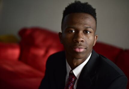 Nathaniel Barrett Jr., 16, chair of the Dallas Youth Commission and a resident of District...