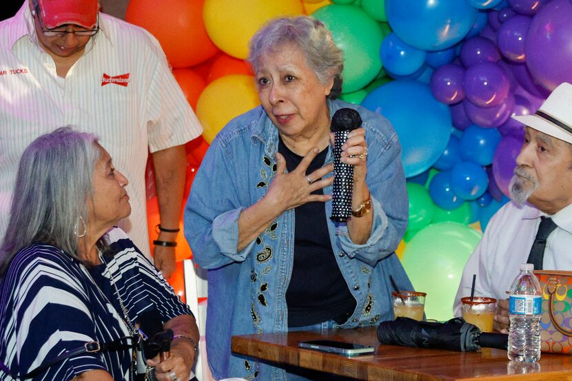 Nellie Tafalla, mother of Jesse Tafalla Jr., speaks during a vigil for Jesse Tafalla Jr. at...