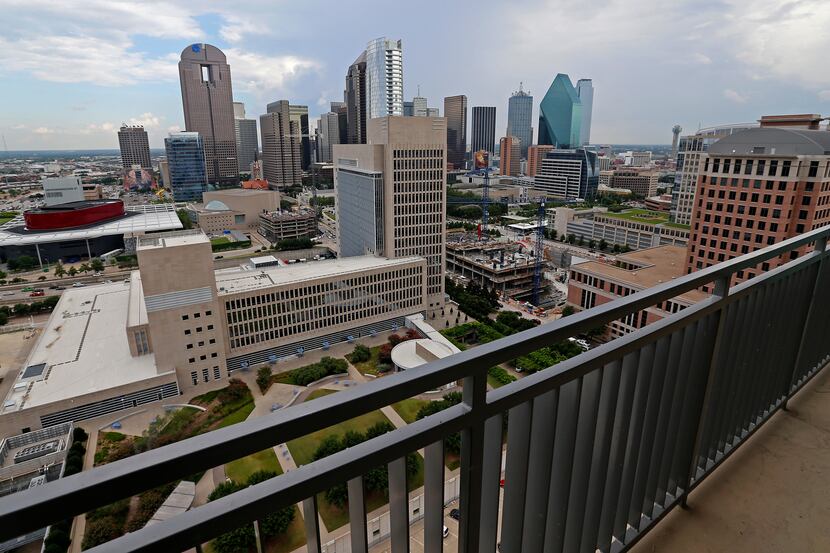 For about $12,000 a month, this view from the 23rd floor penthouse in Uptown's Jordan...