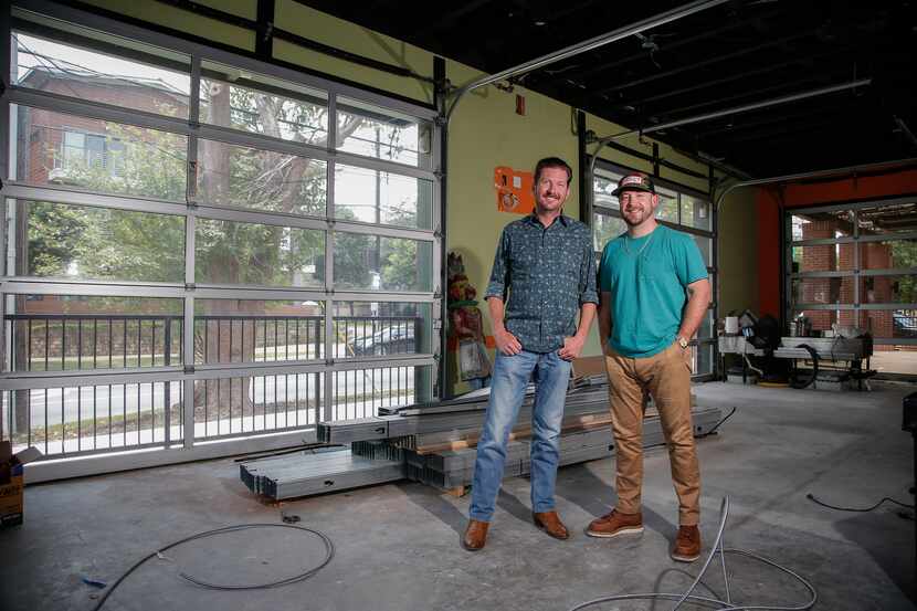 Garrett Mayer, left, and Austin Rodgers are transforming a former Jake's Burgers on...