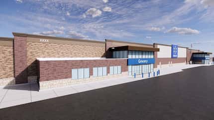 Architect's drawing of the planned new Walmart in Frisco.